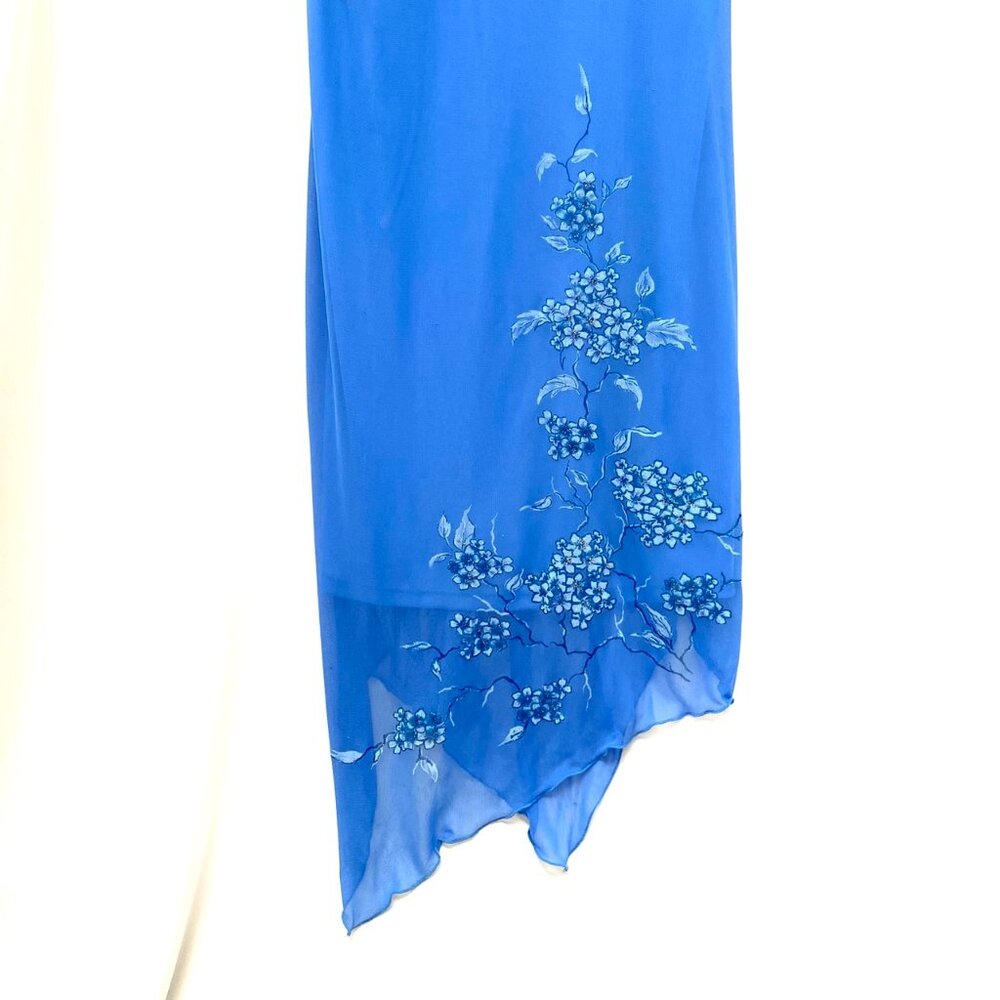 Vtg NWT Byer Too Womens Y2K Sheer Midi Slip Dress Size L Fairycore Floral 90s - Picture 4 of 16